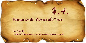 Hanuszek Azucséna névjegykártya